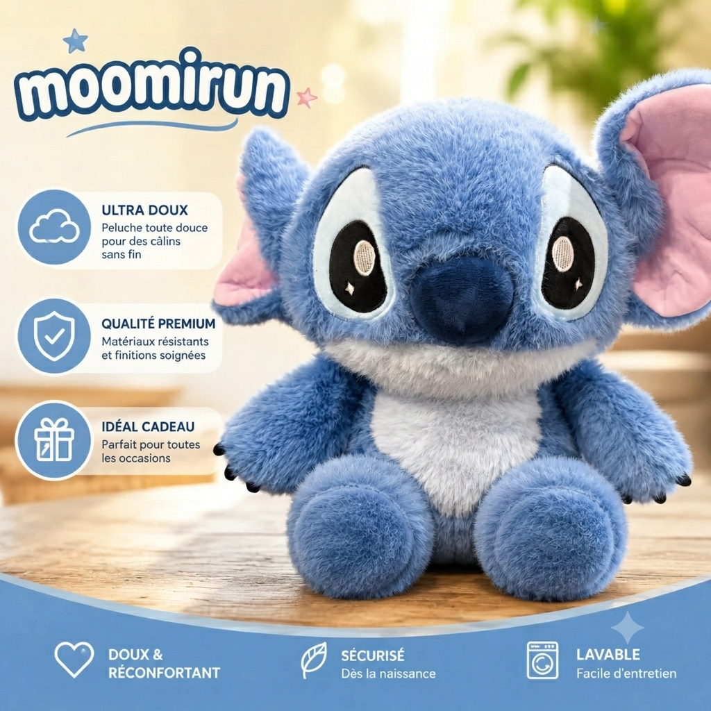 Moomirun® La Peluche Stitch qui court